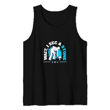 Discover Ice Curling Stone Curler Tank Tops