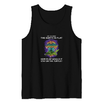 Discover Turtle Pet Flat Earth Turtle Flat Earther Tank Tops
