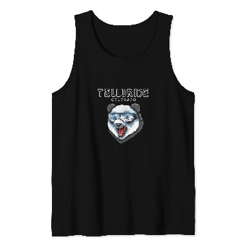 Discover Panda Pet Telluride Colorado USA Panda Skis Gift 1 Tank Tops