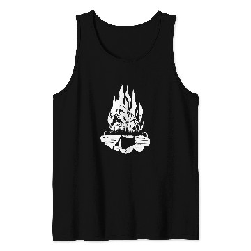 Discover Hiking Campfire Fireplace Fires Bowl Bonfire Camping Tank Tops