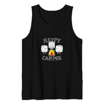 Discover Happy Camper Roast Marshmallows Smore Camping Lover Tank Tops
