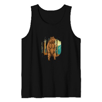 Discover Bear Pet Brown Bear Forest Landscape Animal Nature Bear Tank Tops