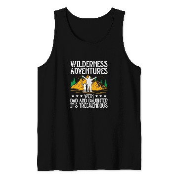 Discover Dad And Daughter WIlderness Explorer Camping Adventure 2 Tank Tops
