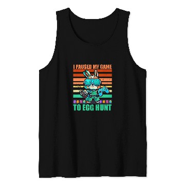 Discover I Paused My Game To Egg Hunt Funny Easter Day Video Game Boy Tank Tops