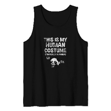 Discover Panda Pet This is My Human Costume I m Really A Panda Halloween 2 Tank Tops
