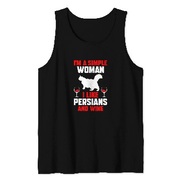 Discover Wines Fun Cat Persian Tank Tops