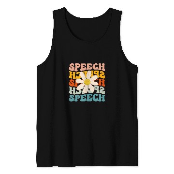 Discover Speech Language Pathologist Groovy Speech Therapist Tank Tops