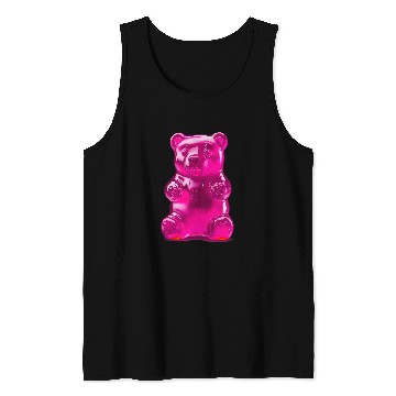 Discover Bear Pet Pink Gummy Bear Tank Tops