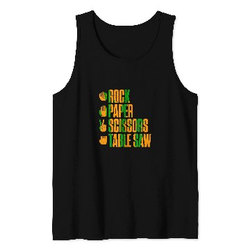 Discover Rock Paper Scissors Able Saw Funny Carpenter Tank Tops
