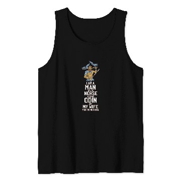 Discover Funny Man Of The Norse Bearded Viking Warrior Tank Tops