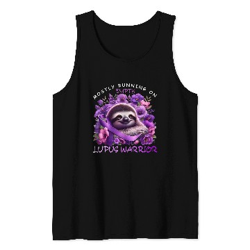 Discover Funny lupus sloth mostly running on empty Design Tank Tops