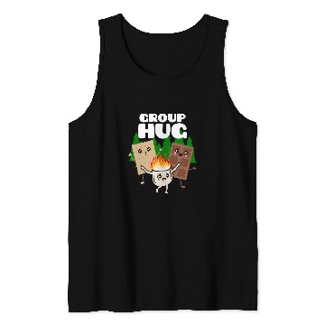 Discover Group Hug Smores Marshmallow Chocolate Funny Camping Gift Tank Tops