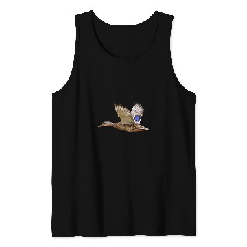 Discover Duck Pet Mallard Duck in Flight Ornithology Tank Tops