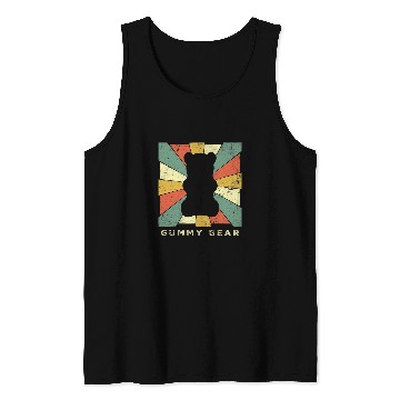 Discover Bear Pet Gummy Bear Retro Tank Tops