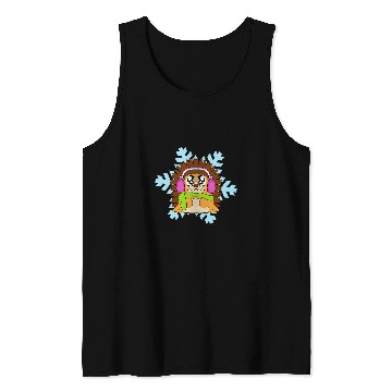 Discover Hedgehog Pet Christmas Balls Winter Snowflake Snow Tank Tops