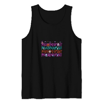 Discover Pharmacist Halloween Repeat Spooky Pharmacy Technician Tank Tops