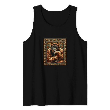 Discover Lion Pet Artwork Elegant Tapestry Motif Style 4 Tank Tops