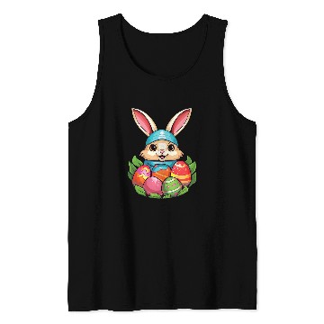 Discover Easter Bunny Rabbit Easter Day Egg Hunting 1 Tank Tops