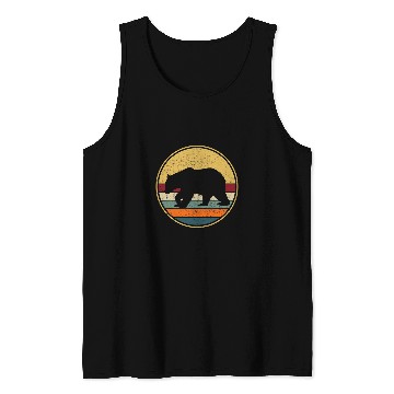 Discover Bear Pet Retro Brown Bear vintages Grizzly Bear 2 Tank Tops