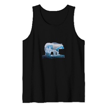 Discover Bear Pet Polar Bear Climate Change North Pole Melting Ice Bear Tank Tops