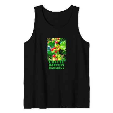 Discover Coffee Fun Cool COFFEE HARVEST HARMONY coffee cherries coffee berries Tank Tops