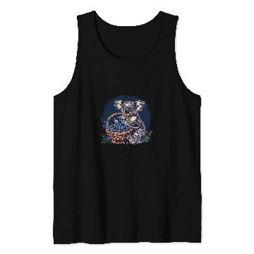 Discover Koala Pet Blueberry Koala Bear Artwork Drawing Colourful Berry Fruit Tank Tops