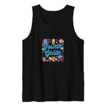Discover Turtle Pet Fourth Grade Under The Sea Underwater Turtle Fish School Tank Tops