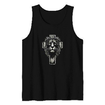 Discover Lion Pet Cross Lion of Judah Tank Tops