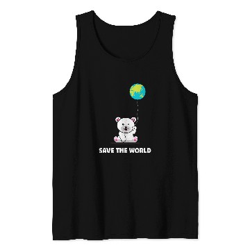Discover Bear Pet Polar Bear Earth Day Everyday Hour Tank Tops