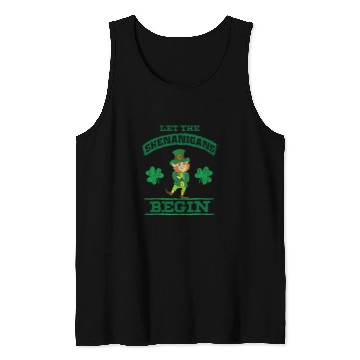 Discover Beer Fun Saint Patrick Let The Shenanigans Begin Green Beer Drinking Tank Tops