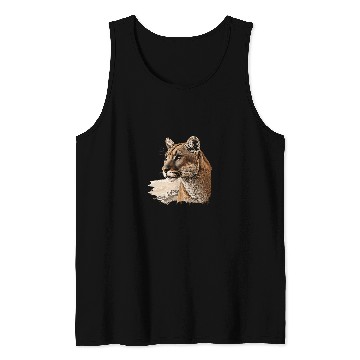 Discover Lion Pet Mountain Lion Predatory Cat Tank Tops