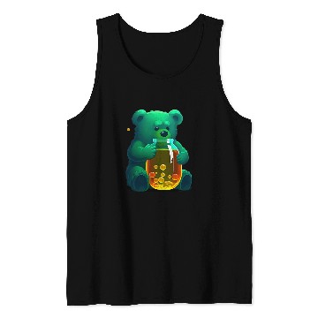 Discover Bear Pet Cute Green Gummy Bear Tank Tops