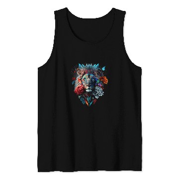 Discover Lion Pet Animal Print Art Animal Lover Lion 1 Tank Tops