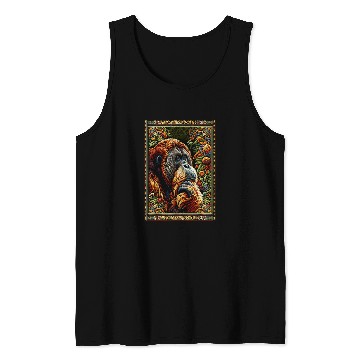 Discover Lion Pet Artwork Elegant Tapestry Motif Style Tank Tops