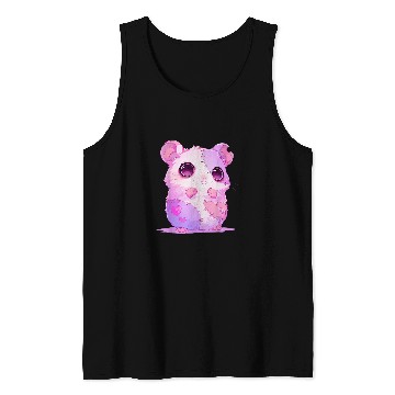 Discover Hamster Pet Kawaii Pastel Goth Creepy Cute Zombie Patchwork Hamster Tank Tops