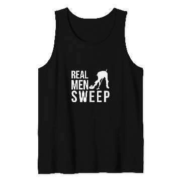 Discover Real Men Sweep Curling Curler Ice Curl Tank Tops