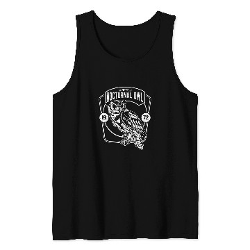 Discover Owl Pet Silent Night Nocturnal Owl Tank Tops