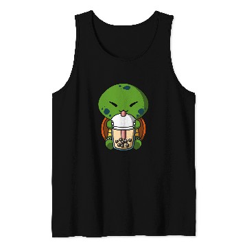 Discover Turtle Pet Kawaii Turtle Boba Milk Tea Bubble Tea Anime Tank Tops