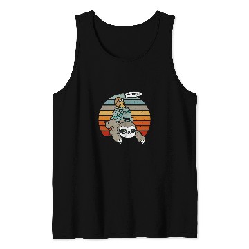 Discover Sloth Pet SLOWPOKE Sloth Turtle Snail Retro Sunset Cute Animals Tank Tops