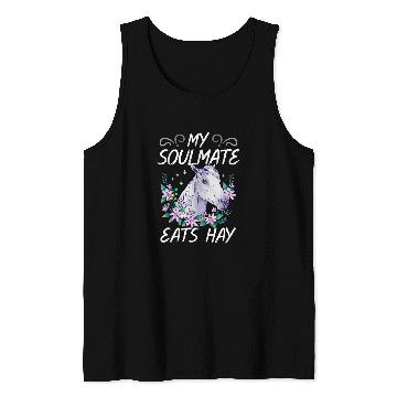 Discover My Soulmate Eats Hay Design For Equestrian Enthusiasts Tank Tops