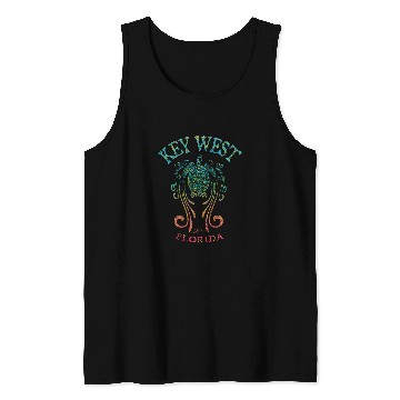 Discover Turtle Pet Key West Florida Sea Turtle 4 Tank Tops