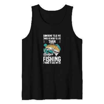 Discover Redfish Fishing Essentials Fishing Rod Redfish Fisherman Tank Tops