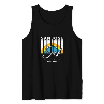 Discover San Jose Surf Vibes Ride the Silicon Waves Tank Tops