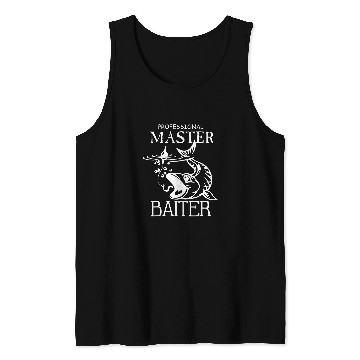 Discover Professional Master Baiter Fishing Fisherman Tank Tops