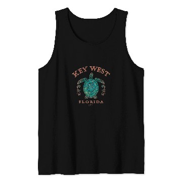 Discover Turtle Pet Key West Florida Sea Turtle 7 Tank Tops