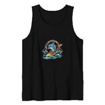 Discover Kayaking Dolphin Kawaii Kayaker Kayak Canoe Canoeing 1 Tank Tops