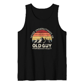 Discover Retro vintages Never underestimate an old Guy Beaver Valley Tank Tops