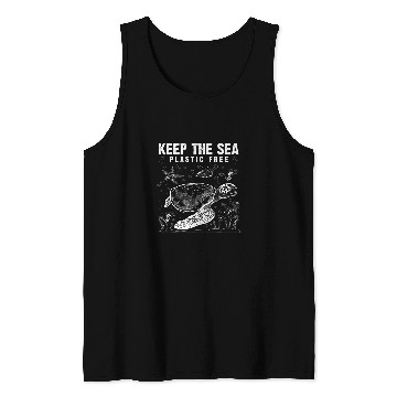 Discover Turtle Pet Keep The Sea Plastic frees Turtle Starfish Shell Awareness Tank Tops