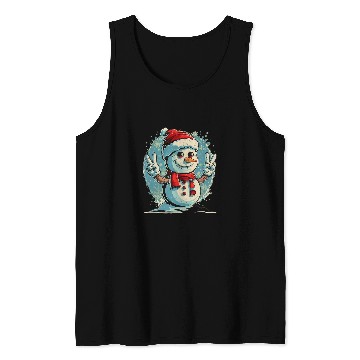 Discover Snowman Harmony Peaceful Winter Emblem Tank Tops