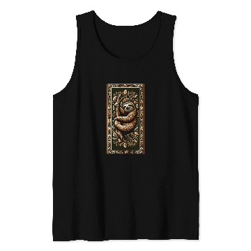 Discover Sloth Pet Artwork Elegant Tapestry Motif Style 1 Tank Tops
